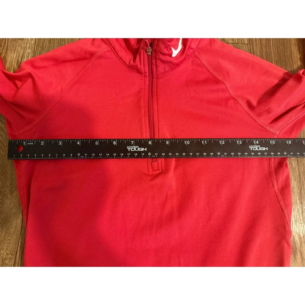 Nike Therma-FIT Womens Red Half Zip Long Sleeve Running Top Small 380998-691 - Picture 5 of 11